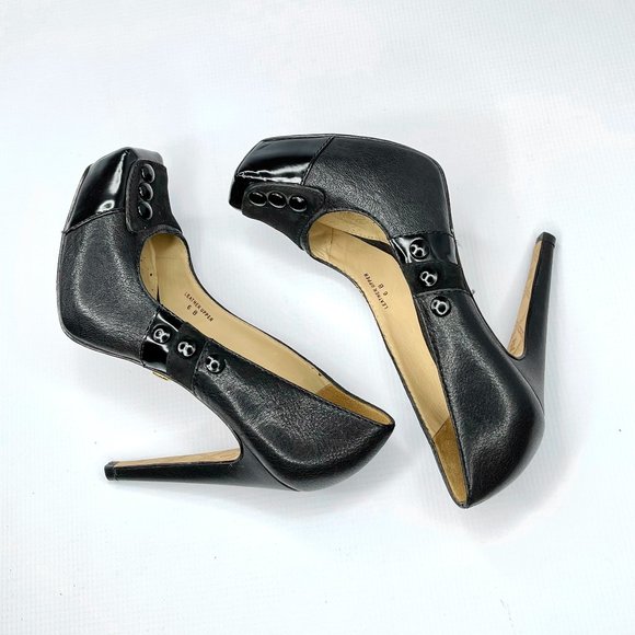 L.A.M.P. FEN Gwen Stefani Button Stiletto Heels Sz - Picture 10 of 15